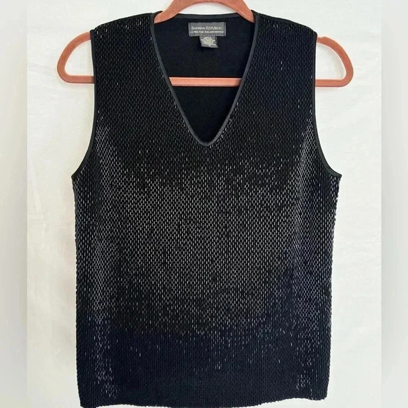 Banana Republic extra fine‎ merino wool and beads vest - Picture 1 of 5